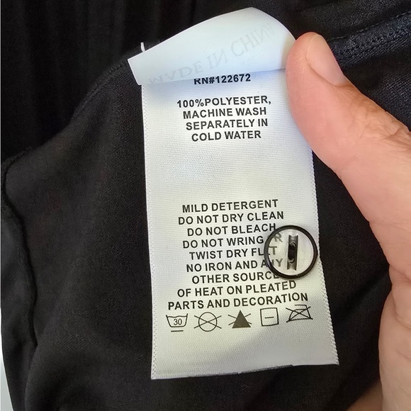 Lindi Womens Size Small Black Textured Button Down 3/4 Sleeve Tunic Top Shirt - Picture 7 of 9